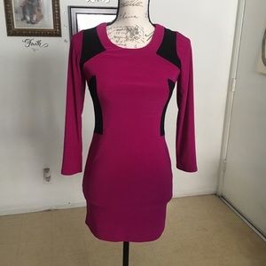 Un Deux Trois Burgundy Dress Size S/M